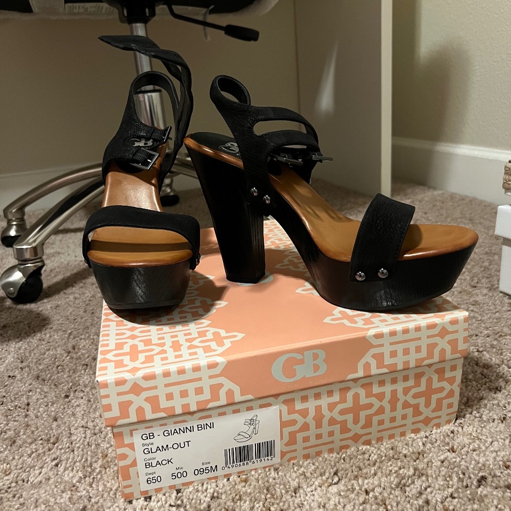 Gianni Bini Glam-Out Black Heel Size 9.5